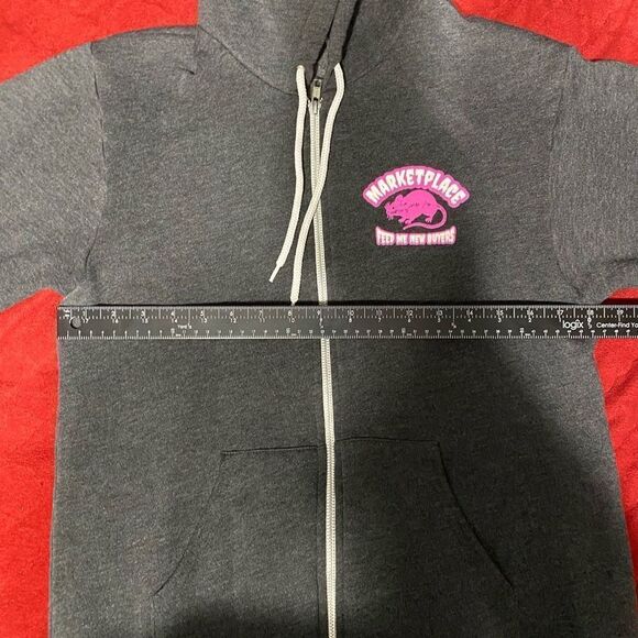 American Apperal Zip-up Hoodie Gray Medium - Picture 3 of 8